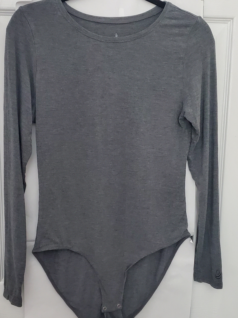 Cuddl Duds Grey Long-Sleeve Softwear Stretch Women's Bodysuit